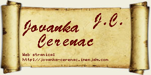 Jovanka Čerenac vizit kartica
